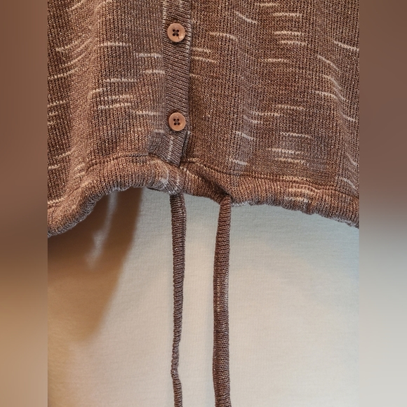 American Rag metallic brown/tan cardigan - Picture 6 of 10